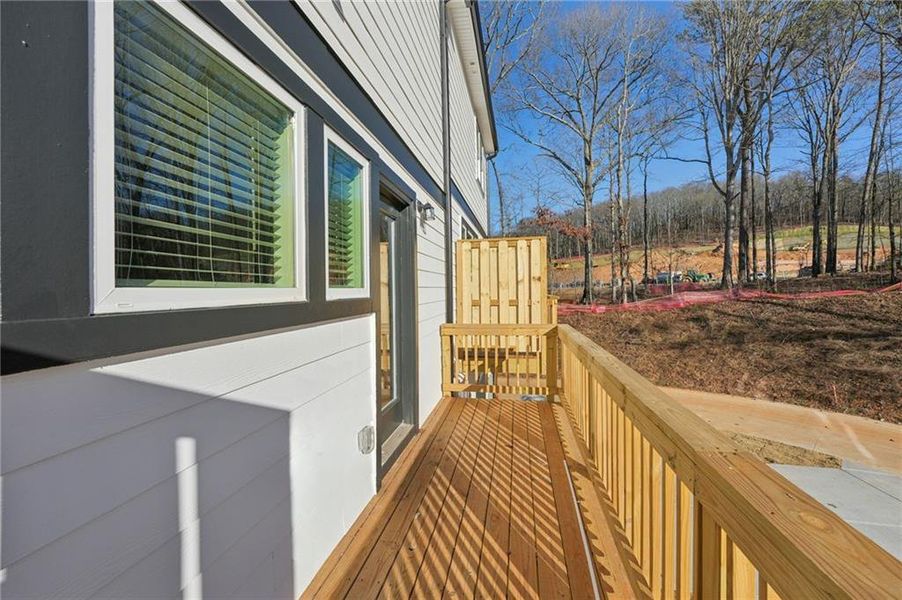 Exterior details and patio area of a home in Hemingway - Highland Series, Cumming (Image 30).