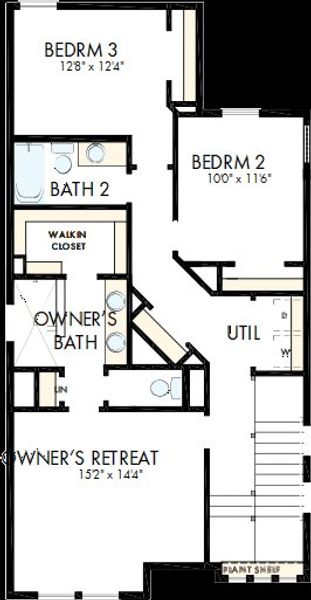 2D floor plan layout of this home in Bridgeland Central: Emerald Heights - Cottages Row Collection, Cypress, TX (Image 3). 2D floor plan layout of this home in Bridgeland Central: Emerald Heights - Cottages Row Collection, Cypress, TX (Image 3).
