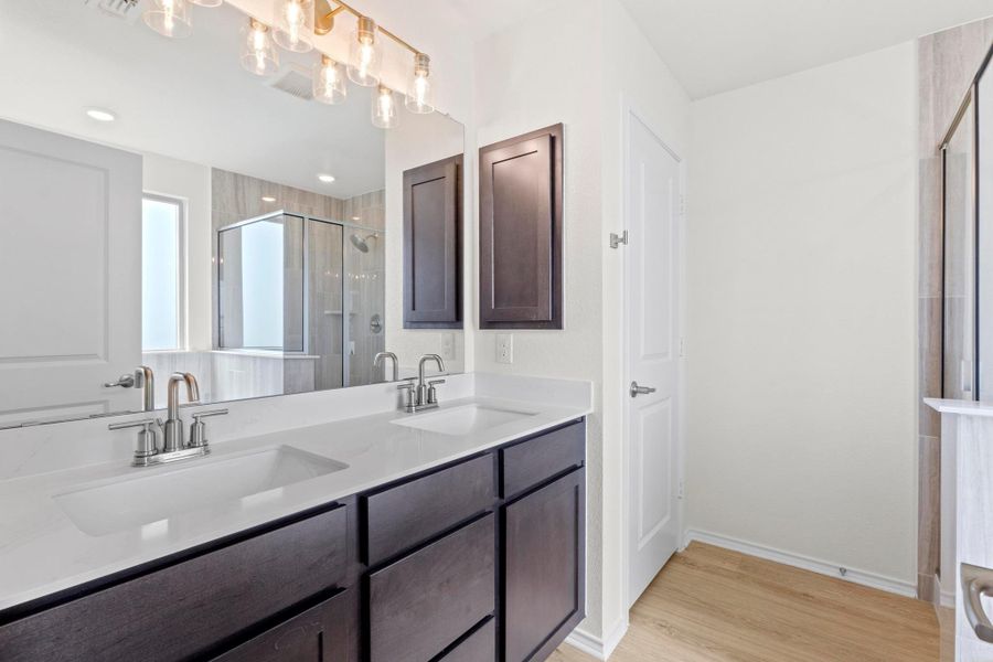 Furnished interior view inside a new home in Salerno - Classic Collection, Round Rock (Image 10). Furnished interior view inside a new home in Salerno - Classic Collection, Round Rock (Image 10).