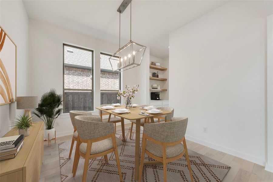 Furnished interior view inside a new home in Inspiration - Paradise Village, Wylie (Image 12). Furnished interior view inside a new home in Inspiration - Paradise Village, Wylie (Image 12).