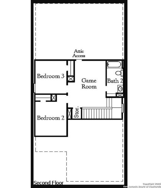 2D floor plan layout of this home in Garden Grove, San Antonio, TX (Image 6).