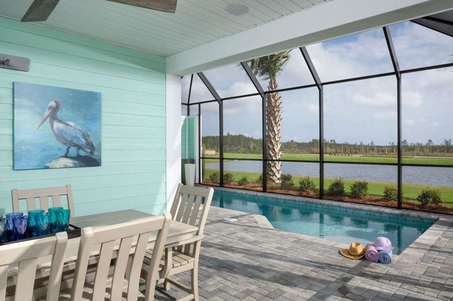 Representative exterior details of a home built from the Nevis by Minto Communities in Latitude Margaritaville Watersound, Panama City Beach (Image 2). Representative exterior details of a home built from the Nevis by Minto Communities in Latitude Margaritaville Watersound, Panama City Beach (Image 2).