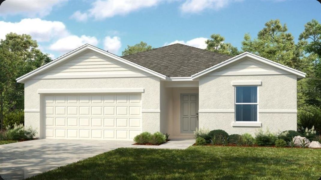 Front exterior of a new home in Palm Wind, Hudson, FL, highlighting curb appeal (Image 1). Front exterior of a new home in Palm Wind, Hudson, FL, highlighting curb appeal (Image 1).