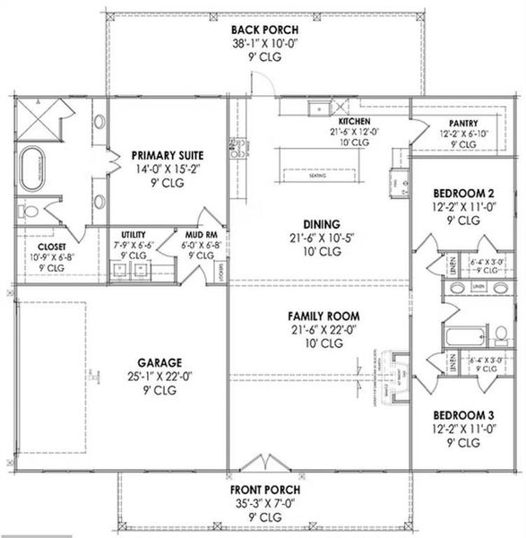 2D floor plan layout of this home in , Carrollton, GA (Image 3).