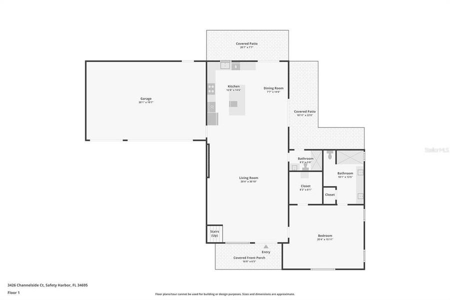 2D floor plan layout of this home in , Safety Harbor, FL (Image 5). 2D floor plan layout of this home in , Safety Harbor, FL (Image 5).