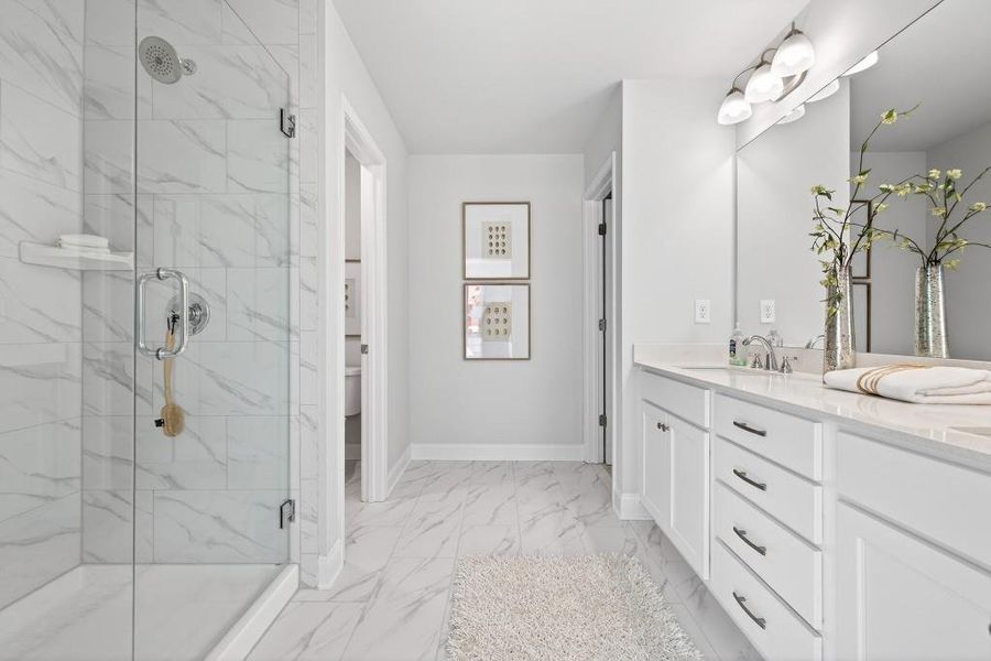 Furnished interior view inside a new home in , Suwanee (Image 23).