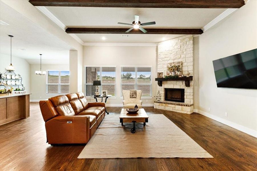 Lots of light throughout the home.