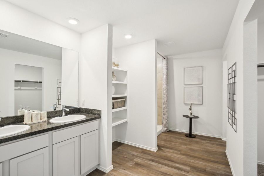 Furnished interior view inside a new home in Mill Creek, Magnolia (Image 13). Furnished interior view inside a new home in Mill Creek, Magnolia (Image 13).