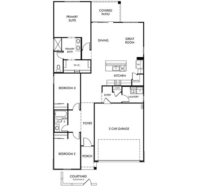 2D floor plan layout of this home in Meritage Homes by Teravalis - Estate Series, Buckeye, AZ (Image 2). 2D floor plan layout of this home in Meritage Homes by Teravalis - Estate Series, Buckeye, AZ (Image 2).