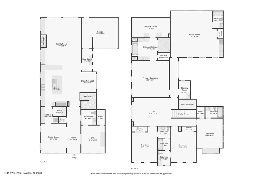 2D floor plan layout of this home in , Houston, TX (Image 5). 2D floor plan layout of this home in , Houston, TX (Image 5).