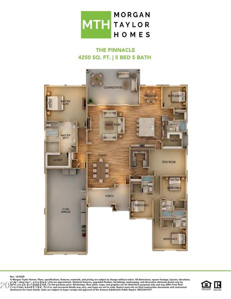 Pinnacle 4250 3D Floor Plan MLS