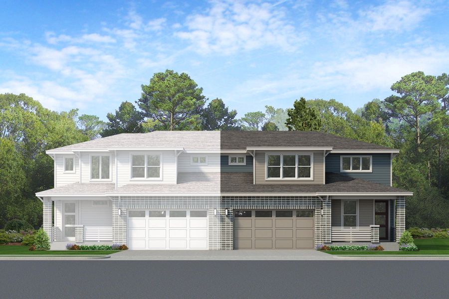 Front exterior of a new home in Cordovan, Firestone, CO, highlighting curb appeal (Image 1). Front exterior of a new home in Cordovan, Firestone, CO, highlighting curb appeal (Image 1).