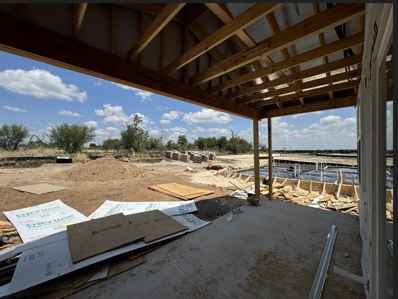 Extended covered patio