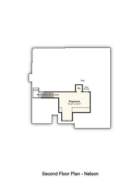 2D floor plan layout for the Nelson by Grant & Co in Twin Oaks, Oakland, TN (Image 3).