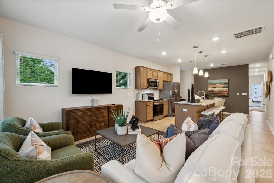 Furnished interior view inside a new home in Nichols Landing, Charlotte (Image 6).