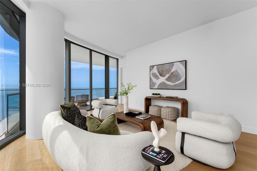Furnished interior view inside a new home in , Miami (Image 13).