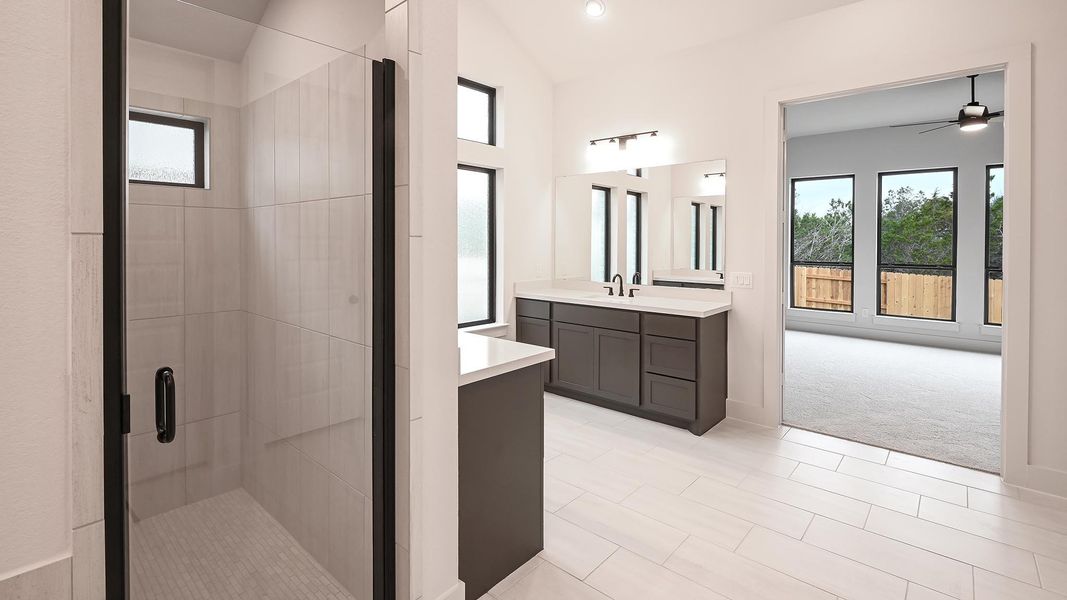 Furnished interior view inside a new home in La Cima 60', San Marcos (Image 8). Furnished interior view inside a new home in La Cima 60', San Marcos (Image 8).