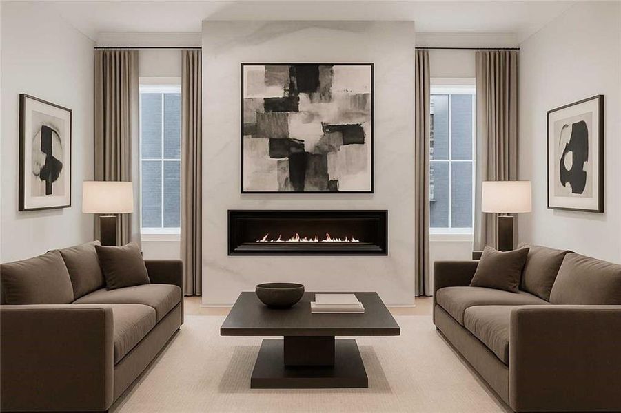 Furnished interior view inside a new home in , Alpharetta (Image 15).