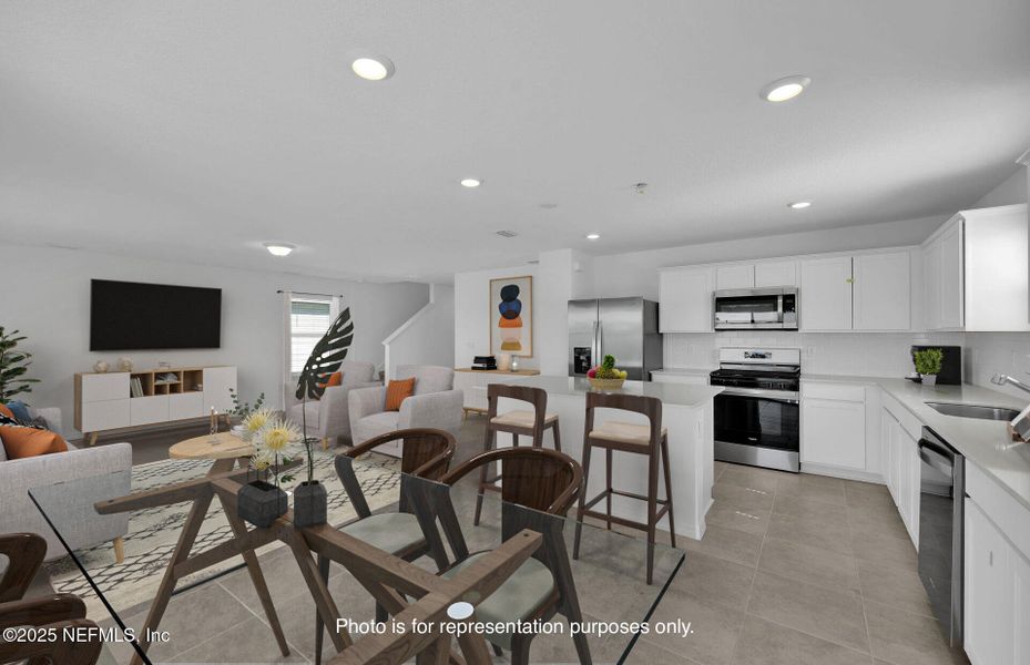 Furnished interior view inside a new home in Wells Landing, Jacksonville (Image 9).