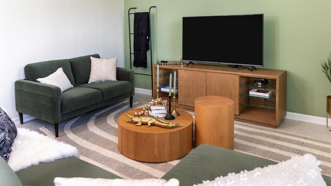 Furnished interior view inside a new home in , Clermont (Image 4). Furnished interior view inside a new home in , Clermont (Image 4).