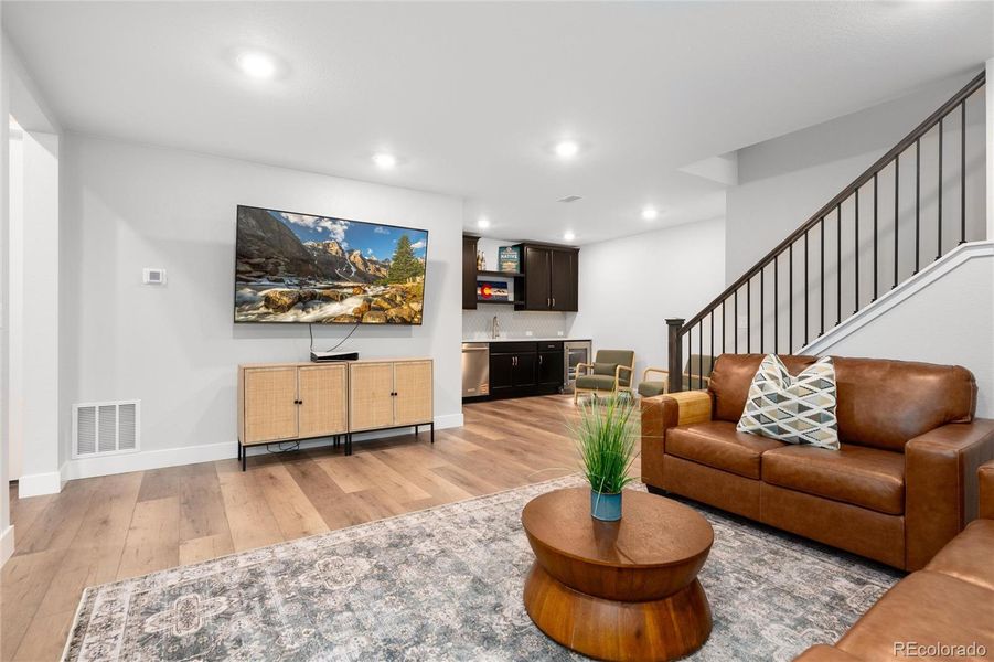 Extra storage located in the basement utility room.