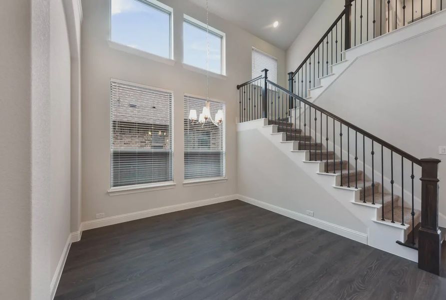 Representative unfurnished interior of a home built from the Pershing by Chesmar Homes in Trinity Falls, McKinney (Image 5).