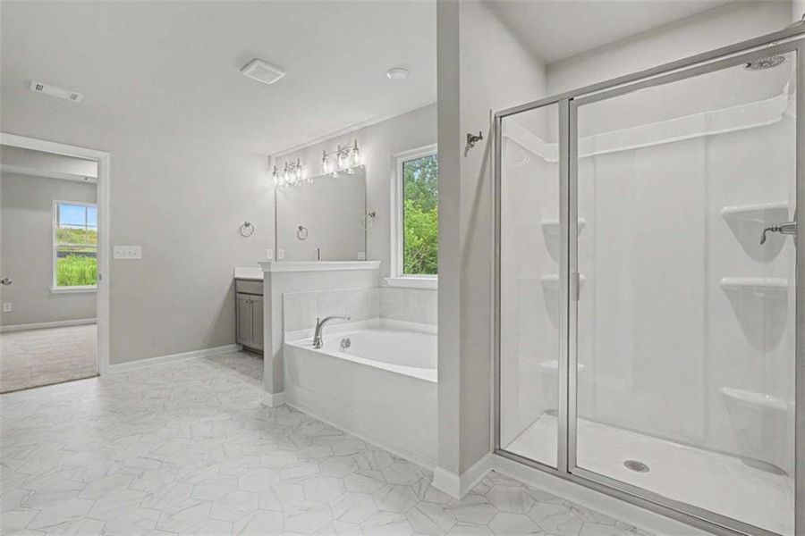 Furnished interior view inside a new home in The Reserve at Chapel Hill Phase II, Douglasville (Image 8).