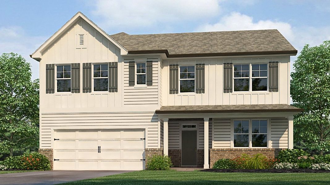 Representative exterior photo of a completed home built from the Green by D.R. Horton in Sheffield Highlands, Dallas, GA (Image 26). Representative exterior photo of a completed home built from the Green by D.R. Horton in Sheffield Highlands, Dallas, GA (Image 26).