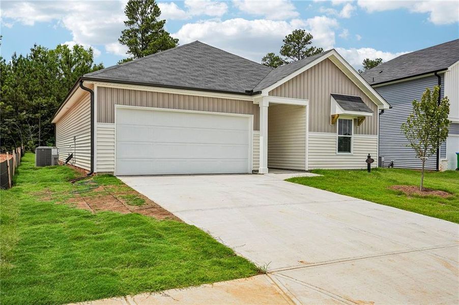 Front exterior of a new home in Manning Mill, Adairsville, GA, highlighting curb appeal (Image 24). Front exterior of a new home in Manning Mill, Adairsville, GA, highlighting curb appeal (Image 24).