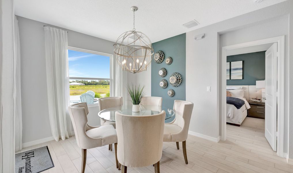 Sun-lit dining area