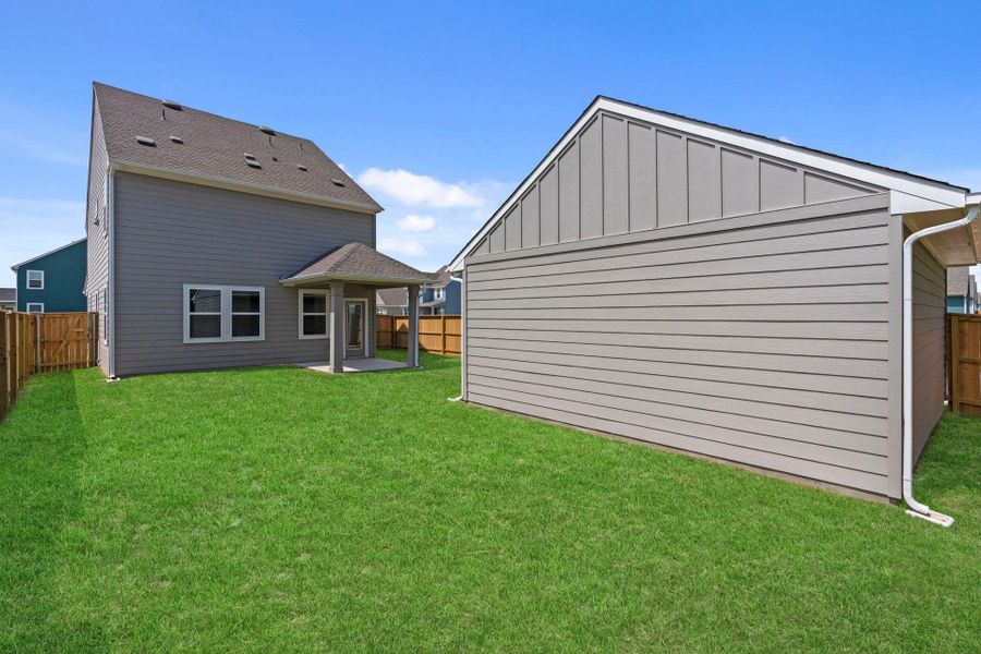 Rear of Home and Private Backyard Rear of Home and Private Backyard