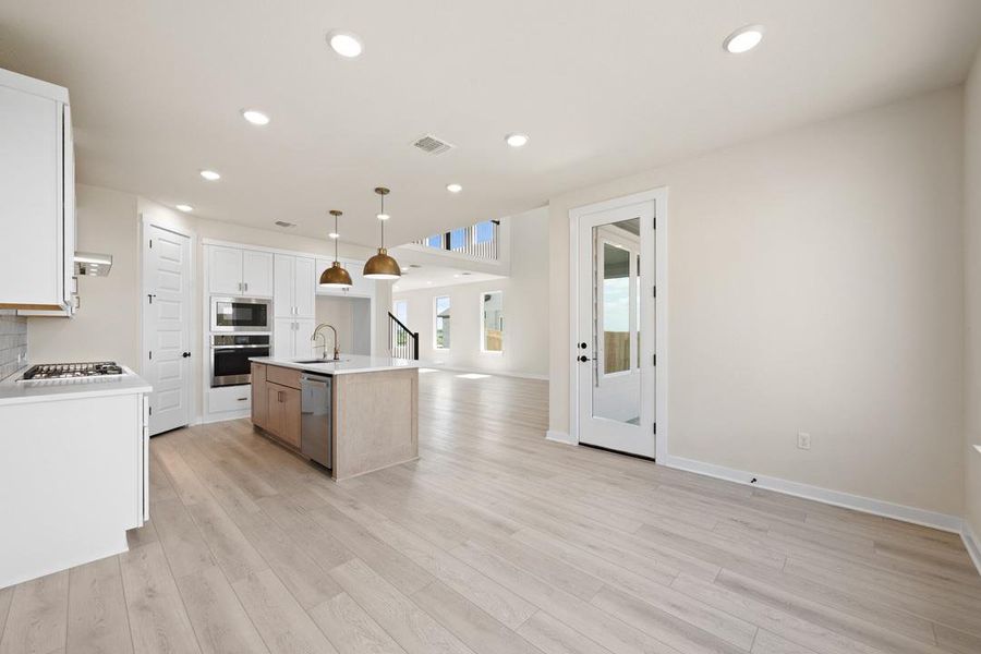 Furnished interior view inside a new home in Terrace Collection At Turner's Crossing, Buda (Image 10).
