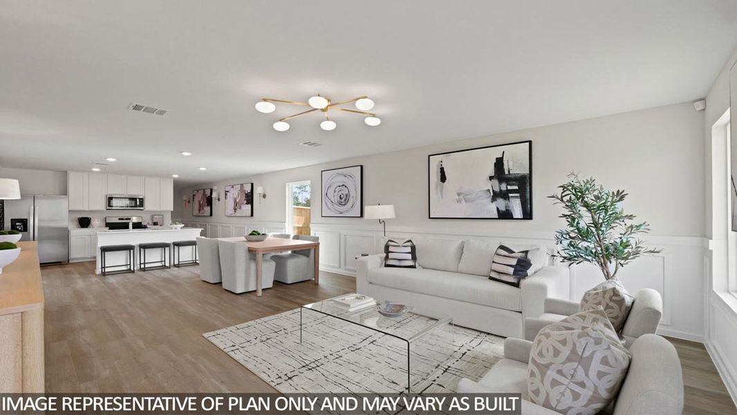 Furnished interior view inside a new home in Porters Mill, New Caney (Image 7).