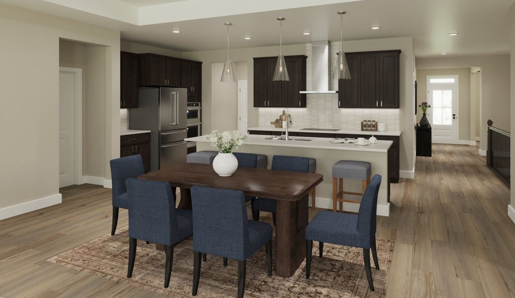 Representative furnished interior of a home built from the Emmett by Fischer Homes in Leeland Farms, Fuquay Varina (Image 6).