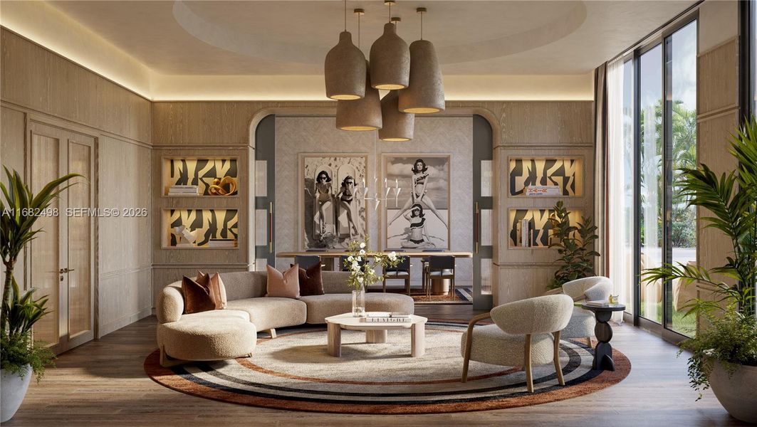 Furnished interior view inside a new home in Icon Beach Residences, Hollywood (Image 6).