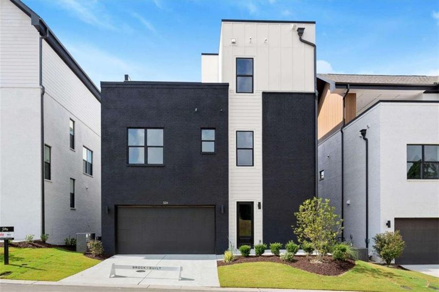 Front exterior of a new home in The Gathering – Alpharetta, Alpharetta, GA, highlighting curb appeal (Image 25).