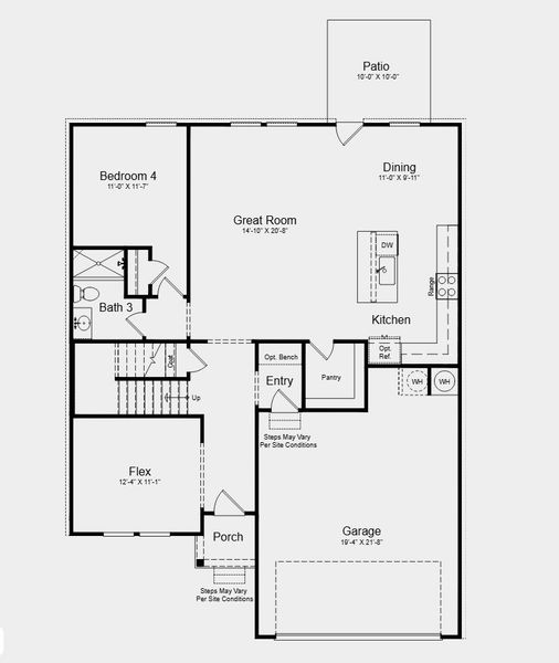 2D floor plan layout for the Liberty by Taylor Morrison in Weatherfield, Buford, GA (Image 3). 2D floor plan layout for the Liberty by Taylor Morrison in Weatherfield, Buford, GA (Image 3).