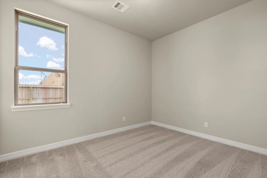 Second bedroom. Note: Sample product photo - actual exterior and interior selections may vary.