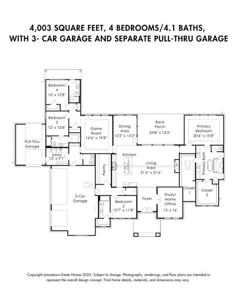 Floor Plan for 4012 Wild Flower