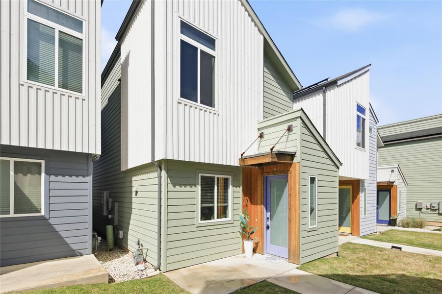 Charming home with a small patio.