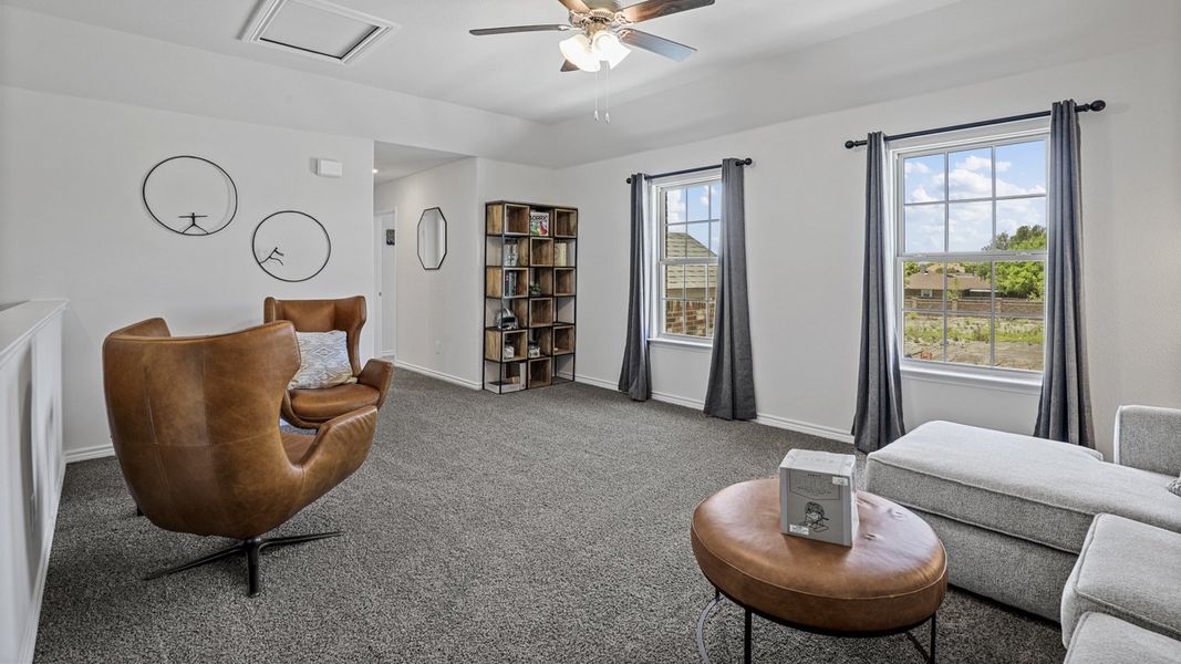 Furnished interior view inside a new home in Fireside by the Lake, Garland (Image 8).