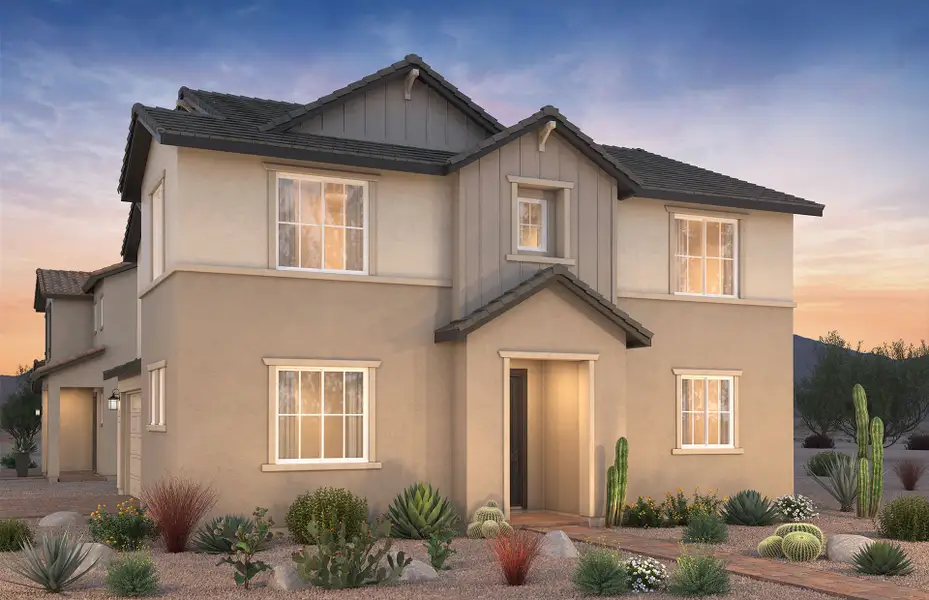 Representative exterior photo of a completed home built from the Powderhorn by Pulte Homes in Asante- Atrium Series, Surprise, AZ (Image 1). Representative exterior photo of a completed home built from the Powderhorn by Pulte Homes in Asante- Atrium Series, Surprise, AZ (Image 1).