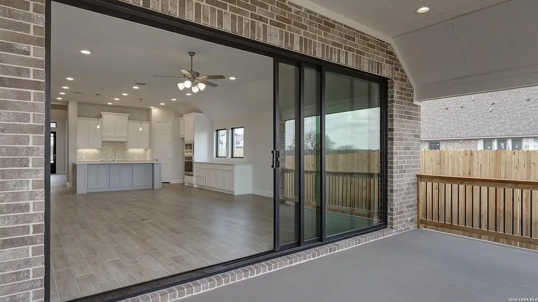 Exterior details and patio area of a home in Alsatian Oaks, Castroville (Image 3).