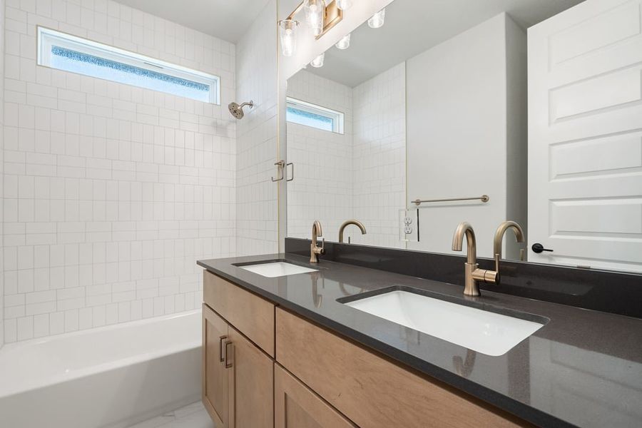 Furnished interior view inside a new home in Park Collection At Wolf Ranch, Georgetown (Image 34).