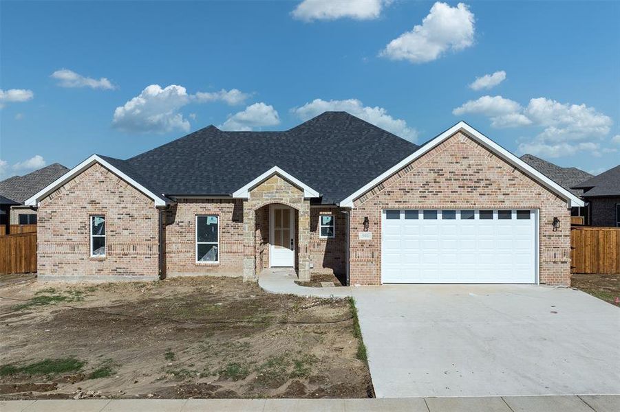 Front exterior of a new home in , Mabank, TX, highlighting curb appeal (Image 1).