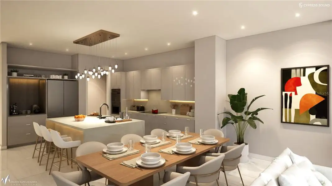 Furnished interior view inside a new home in , Orlando (Image 3).