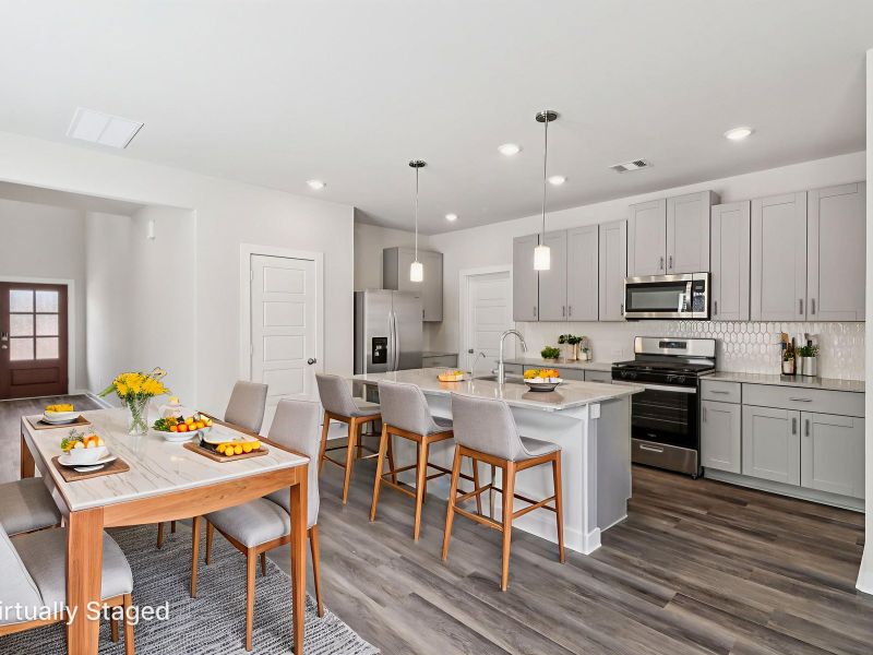 Furnished interior view inside a new home in Granger Pointe - Traditional Series, Conroe (Image 10). Furnished interior view inside a new home in Granger Pointe - Traditional Series, Conroe (Image 10).