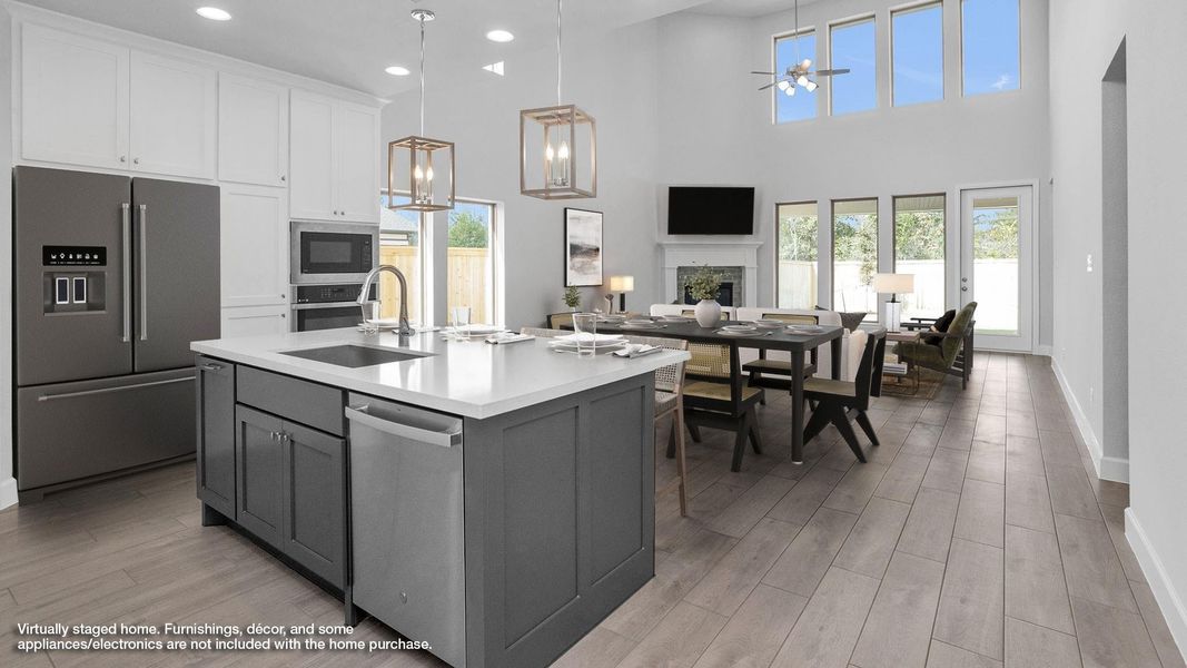 Furnished interior view inside a new home in Kresston 50', Magnolia (Image 2). Furnished interior view inside a new home in Kresston 50', Magnolia (Image 2).