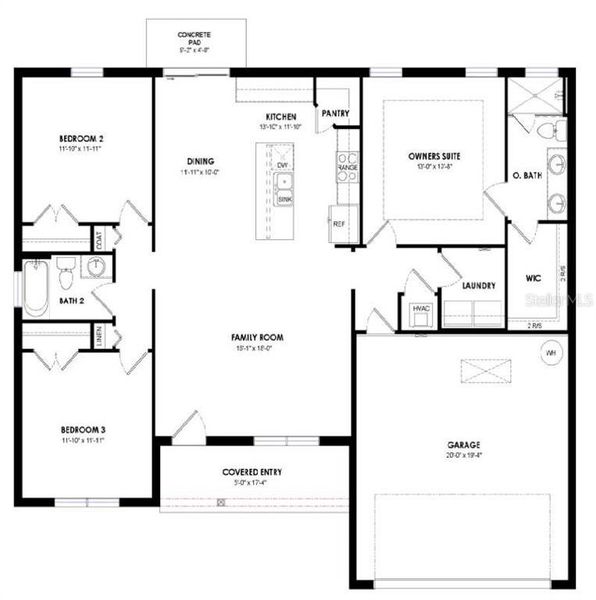 2D floor plan layout of this home in , Sebring, FL (Image 2). 2D floor plan layout of this home in , Sebring, FL (Image 2).