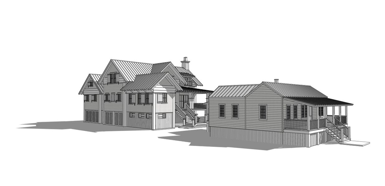 Exterior rendering of this home design in , Sullivan's Island, SC (Image 6). Exterior rendering of this home design in , Sullivan's Island, SC (Image 6).